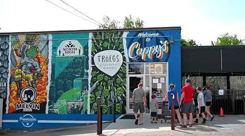 Brewery logos on Cappy's wall mural