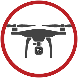 Drone red and grey with Transparent background