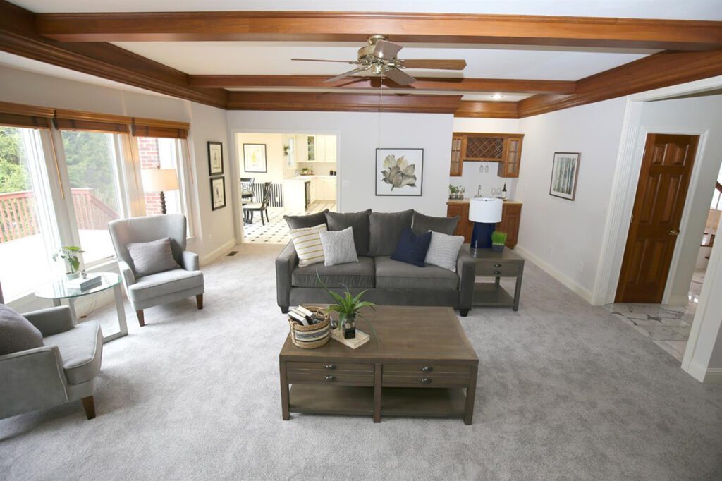 Staged Family Room Kitchen