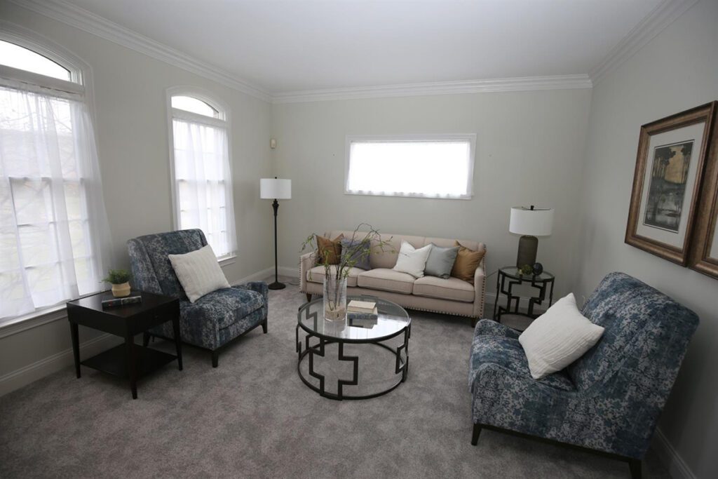 Staged sitting room 2 windows